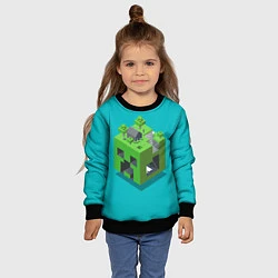Свитшот детский Minecraft World, цвет: 3D-черный — фото 2