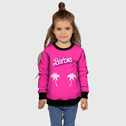 Свитшот детский Barbie пальмы, цвет: 3D-черный — фото 2