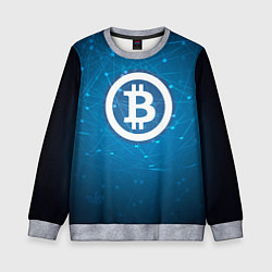 Детский свитшот Bitcoin Blue