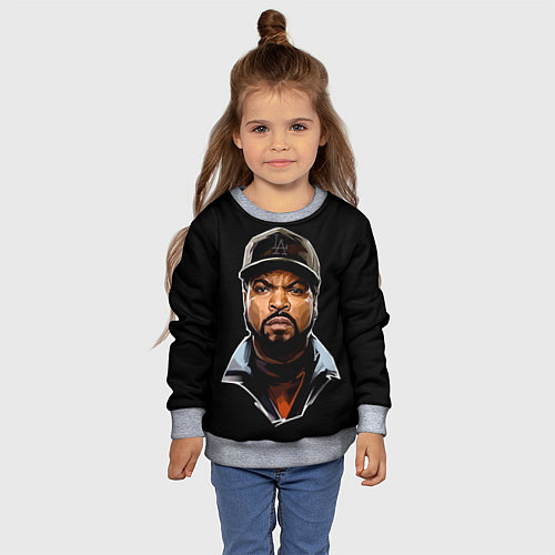 Детский свитшот Ice Cube / 3D-Меланж – фото 4