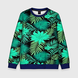 Свитшот детский Tropical pattern, цвет: 3D-синий