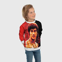 Свитшот детский Брюс Ли, цвет: 3D-белый — фото 2