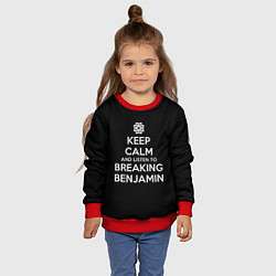 Свитшот детский Keep Calm & Breaking Benjamin, цвет: 3D-красный — фото 2