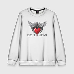 Свитшот детский Bon Jovi, цвет: 3D-белый