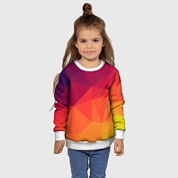 Свитшот детский Background geometric, цвет: 3D-белый — фото 2