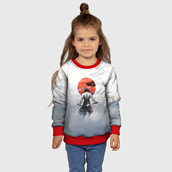 Свитшот детский Японский самурай, цвет: 3D-красный — фото 2