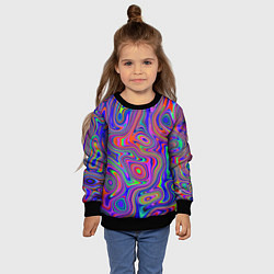 Свитшот детский Цветная текстура 5, цвет: 3D-черный — фото 2