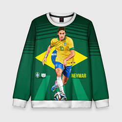 Свитшот детский Neymar Brazilian, цвет: 3D-белый