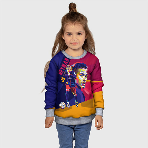 Детский свитшот Jr. Neymar / 3D-Меланж – фото 4