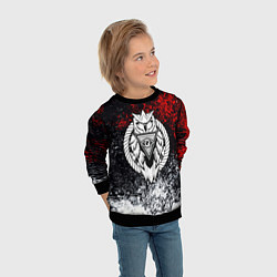 Свитшот детский Сова, цвет: 3D-черный — фото 2