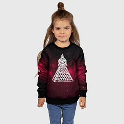 Свитшот детский Масонский символ, цвет: 3D-черный — фото 2