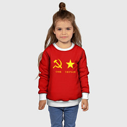 Свитшот детский СССР и Вьетнам, цвет: 3D-белый — фото 2
