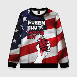 Свитшот детский Green Day American Idiot, цвет: 3D-черный