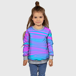 Свитшот детский Глянцевые линии, цвет: 3D-меланж — фото 2