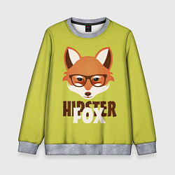 Свитшот детский Hipster Fox, цвет: 3D-меланж
