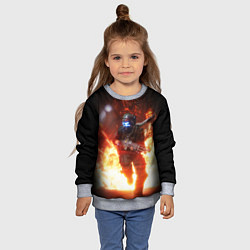 Свитшот детский Titanfall fighter runs, цвет: 3D-меланж — фото 2