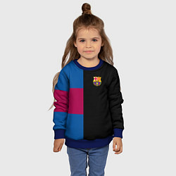 Свитшот детский Barcelona FC: Black style, цвет: 3D-синий — фото 2