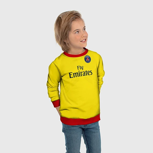 Детский свитшот PSG FC: Neymar Away 17/18 / 3D-Красный – фото 3