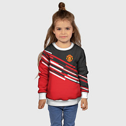Свитшот детский Man UTD FC: Sport Line 2018, цвет: 3D-белый — фото 2