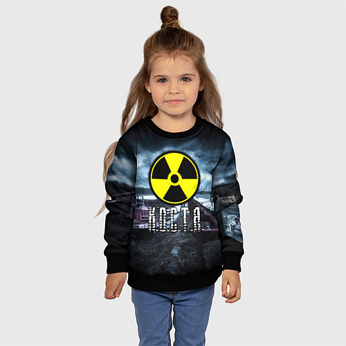 Детский свитшот S.T.A.L.K.E.R: Костя / 3D-Черный – фото 4