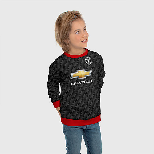 Детский свитшот Man UTD: Pogba Away 17/18 / 3D-Красный – фото 3