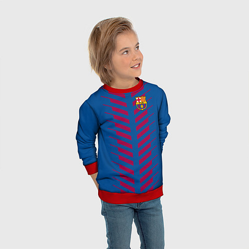 Детский свитшот FC Barcelona: Creative / 3D-Красный – фото 3