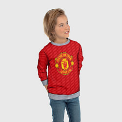 Свитшот детский FC Manchester United: Creative, цвет: 3D-меланж — фото 2