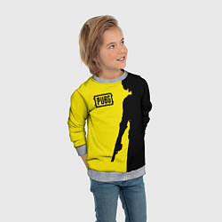 Свитшот детский PUBG: Yellow Shadow, цвет: 3D-меланж — фото 2