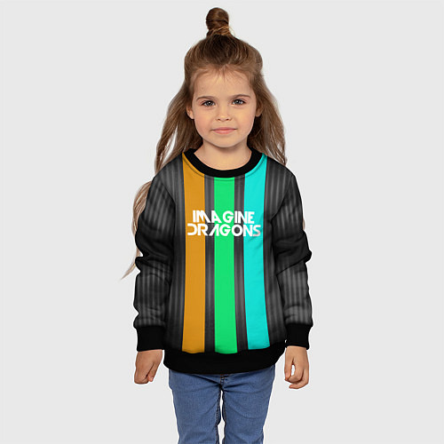 Детский свитшот Imagine Dragons: Evolve Lines / 3D-Черный – фото 4