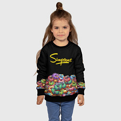 Свитшот детский Simpsons Donuts, цвет: 3D-черный — фото 2