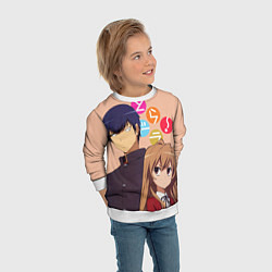 Свитшот детский ToraDora, цвет: 3D-белый — фото 2