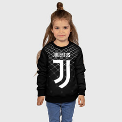 Свитшот детский FC Juventus: Black Lines, цвет: 3D-черный — фото 2