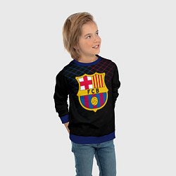 Свитшот детский FC Barcelona Lines, цвет: 3D-синий — фото 2
