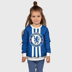 Свитшот детский FC Chelsea: Gold Lines, цвет: 3D-белый — фото 2