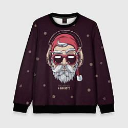 Свитшот детский Who was a bad boy?, цвет: 3D-черный