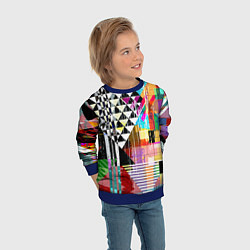 Свитшот детский RGB Geometry, цвет: 3D-синий — фото 2