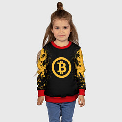 Свитшот детский Bitcoin Master, цвет: 3D-красный — фото 2