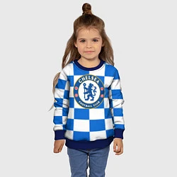 Свитшот детский FC Chelsea: Grid, цвет: 3D-синий — фото 2