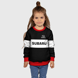 Свитшот детский Subaru: Black Sport, цвет: 3D-красный — фото 2