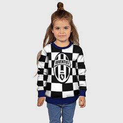 Свитшот детский FC Juventus: W&B Grid, цвет: 3D-синий — фото 2