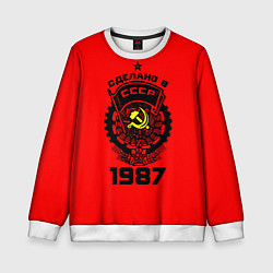 Свитшот детский Сделано в СССР 1987, цвет: 3D-белый