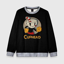 Свитшот детский Cuphead: Mugman, цвет: 3D-меланж