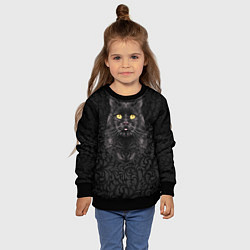 Свитшот детский Чёрный котик, цвет: 3D-черный — фото 2