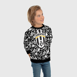 Свитшот детский FC Juventus: Floral Logo, цвет: 3D-черный — фото 2