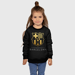 Свитшот детский Barcelona Gold Edition, цвет: 3D-черный — фото 2