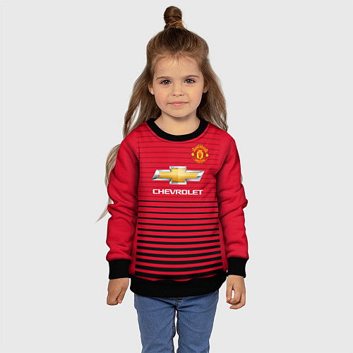 Детский свитшот FC MU: Pogba Home 18/19 / 3D-Черный – фото 4