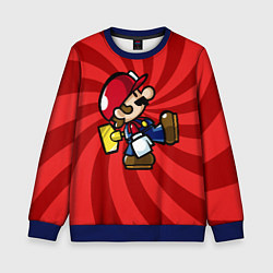 Свитшот детский Super Mario: Red Illusion, цвет: 3D-синий
