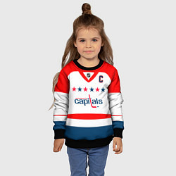 Свитшот детский Washington Capitals: Ovechkin White, цвет: 3D-черный — фото 2
