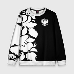 Детский свитшот Russia: B&W Floral