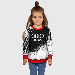 Свитшот детский Audi: Black Spray, цвет: 3D-красный — фото 2